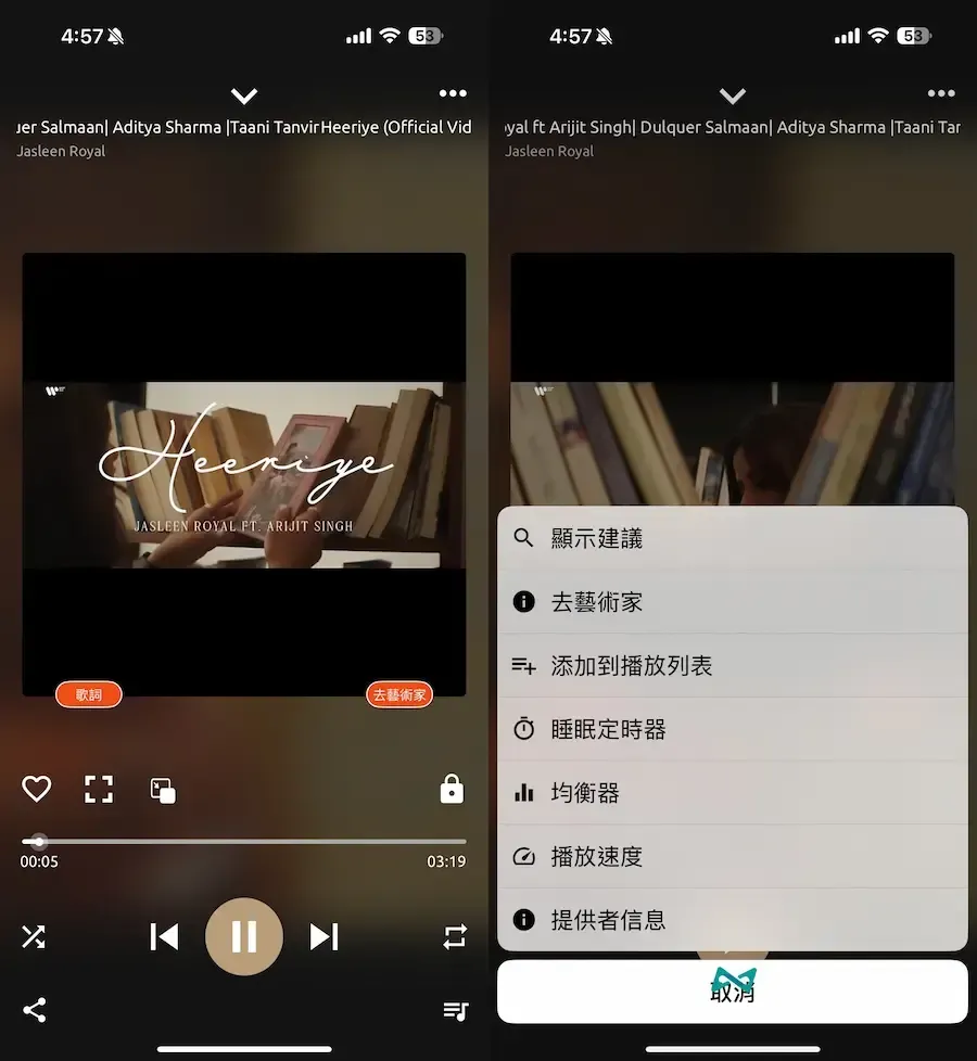 YouTube iOS背景播放免費工具：Music Simple Music Streaming 10