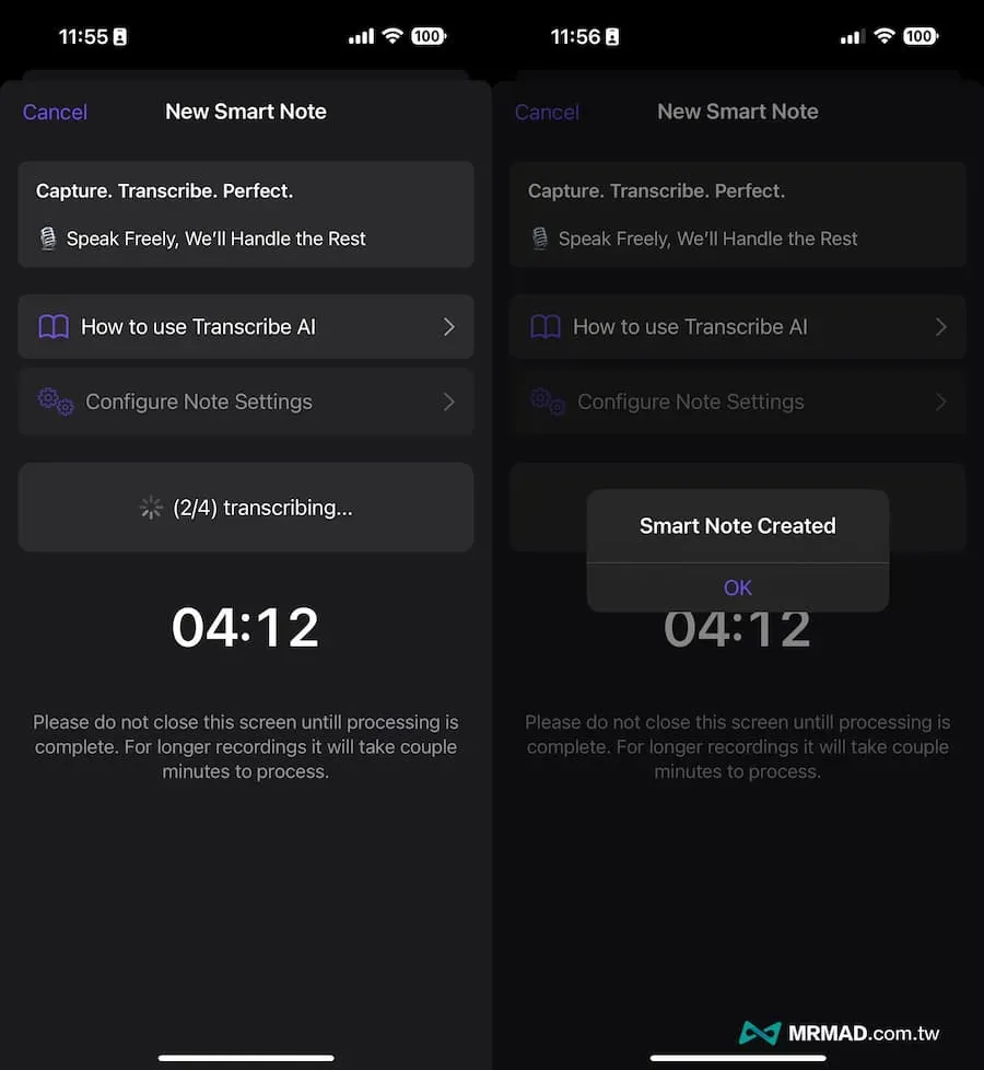 Transcribe AI:iPhone錄音轉逐字稿APP工具 4